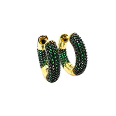 Orecchini Sogni Cerchi con Pavè Verde OR0088GV