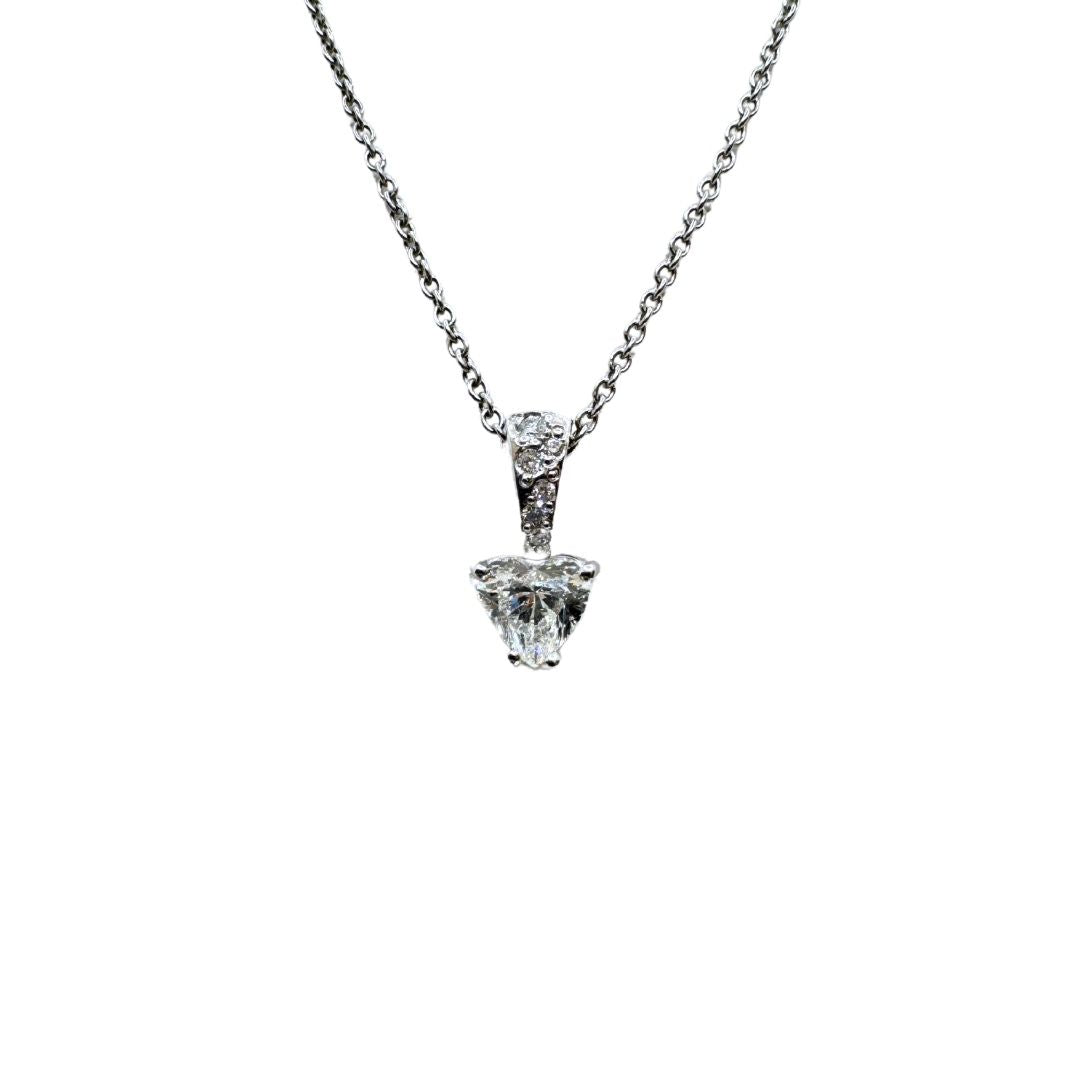 Collana Bibigì in oro bianco con pendente con Diamante Taglio Cuore CFS8152B50