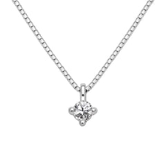 Collar Bibigì con luz puntual en forma de diamante en oro blanco y diamantes