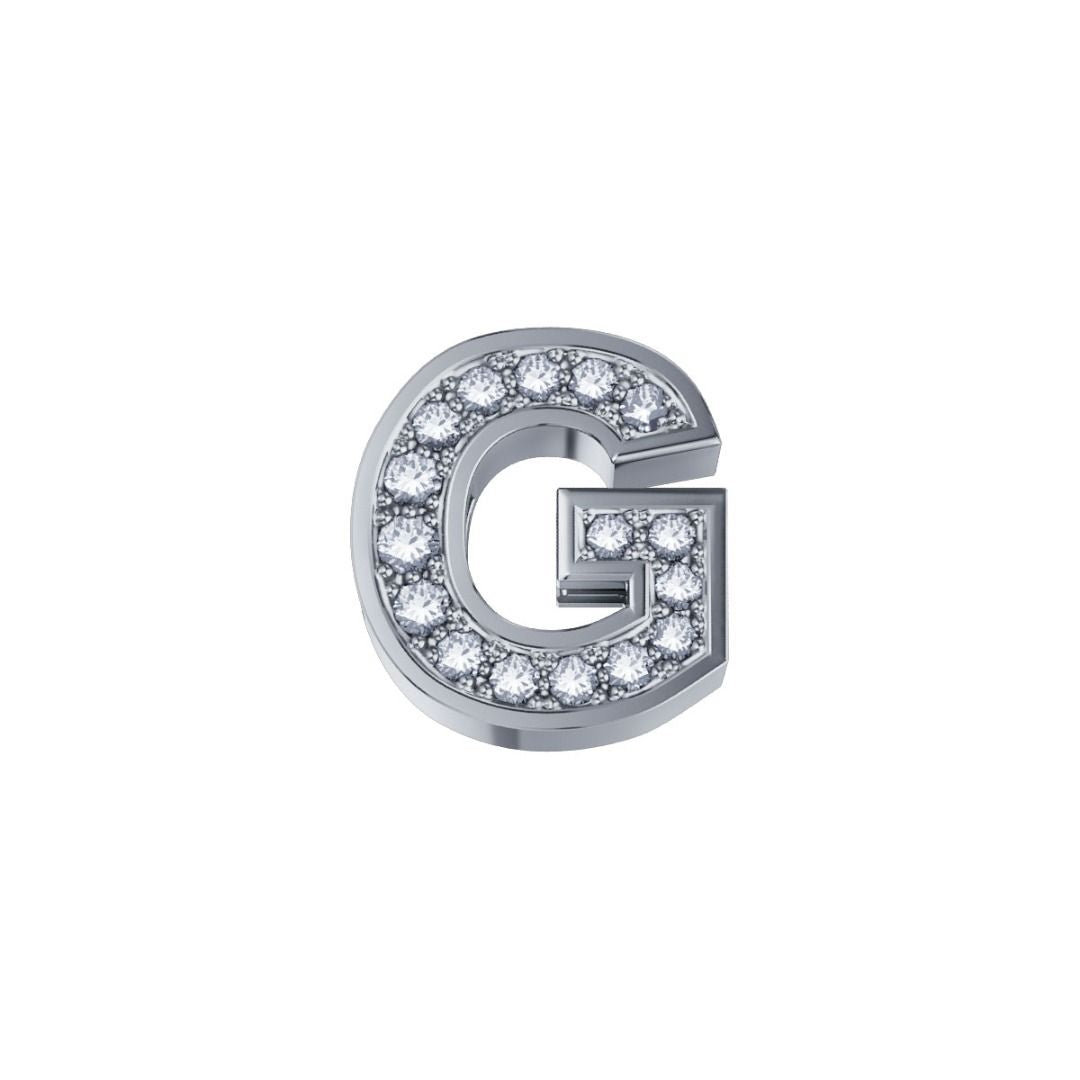 Charm Elements Lettera G in oro bianco e diamanti DCHF3319G.002