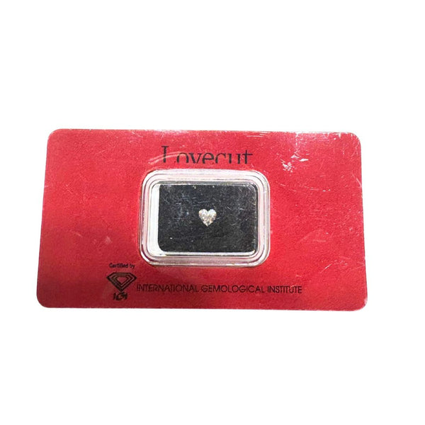 Blister Diamante Taglio Cuore IGI BLCUORE