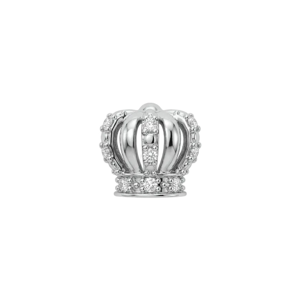 Charm Elements Corona King in oro bianco e diamanti ECF13860.003