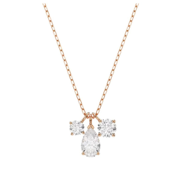 Collar con colgante Swarovski Mesmera de corte mixto bañado en oro rosa