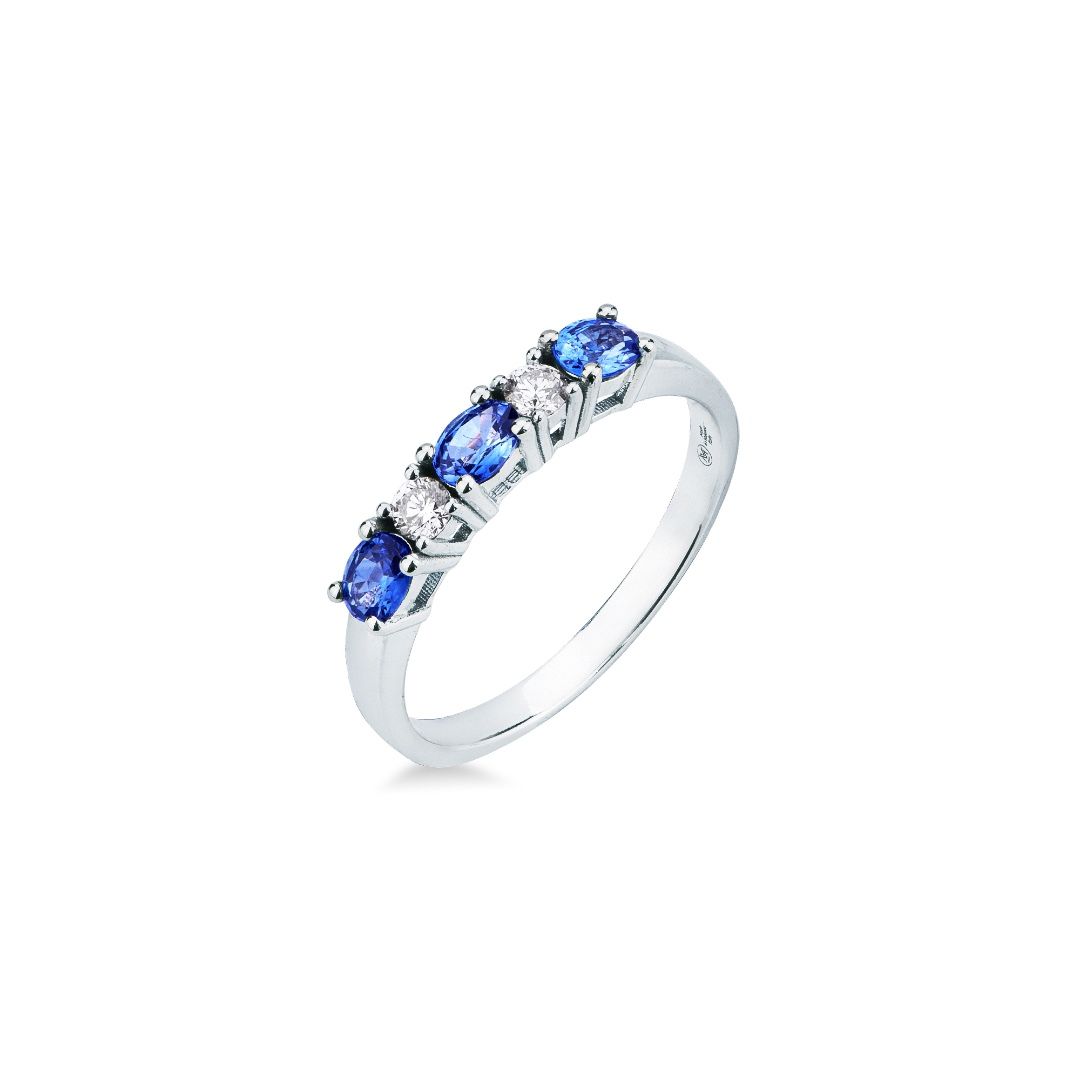 Anello Trilogy Mirco Visconti con Zaffiri/Smeraldi e Diamanti -