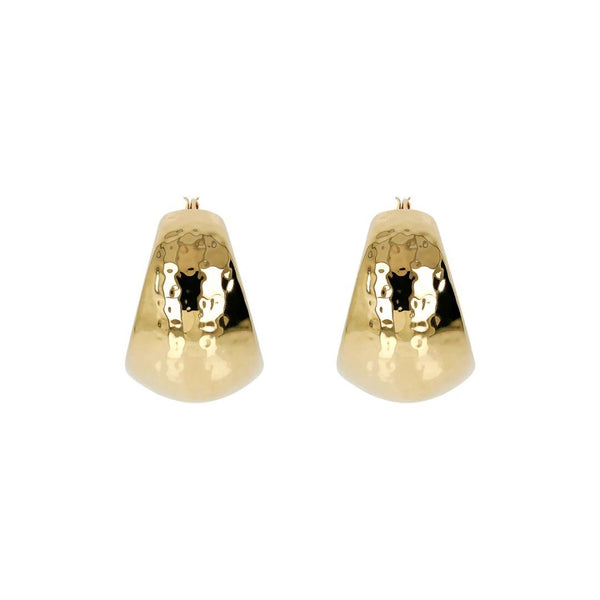 Etruscan Hammered Hoop Earrings with Graduated Design
