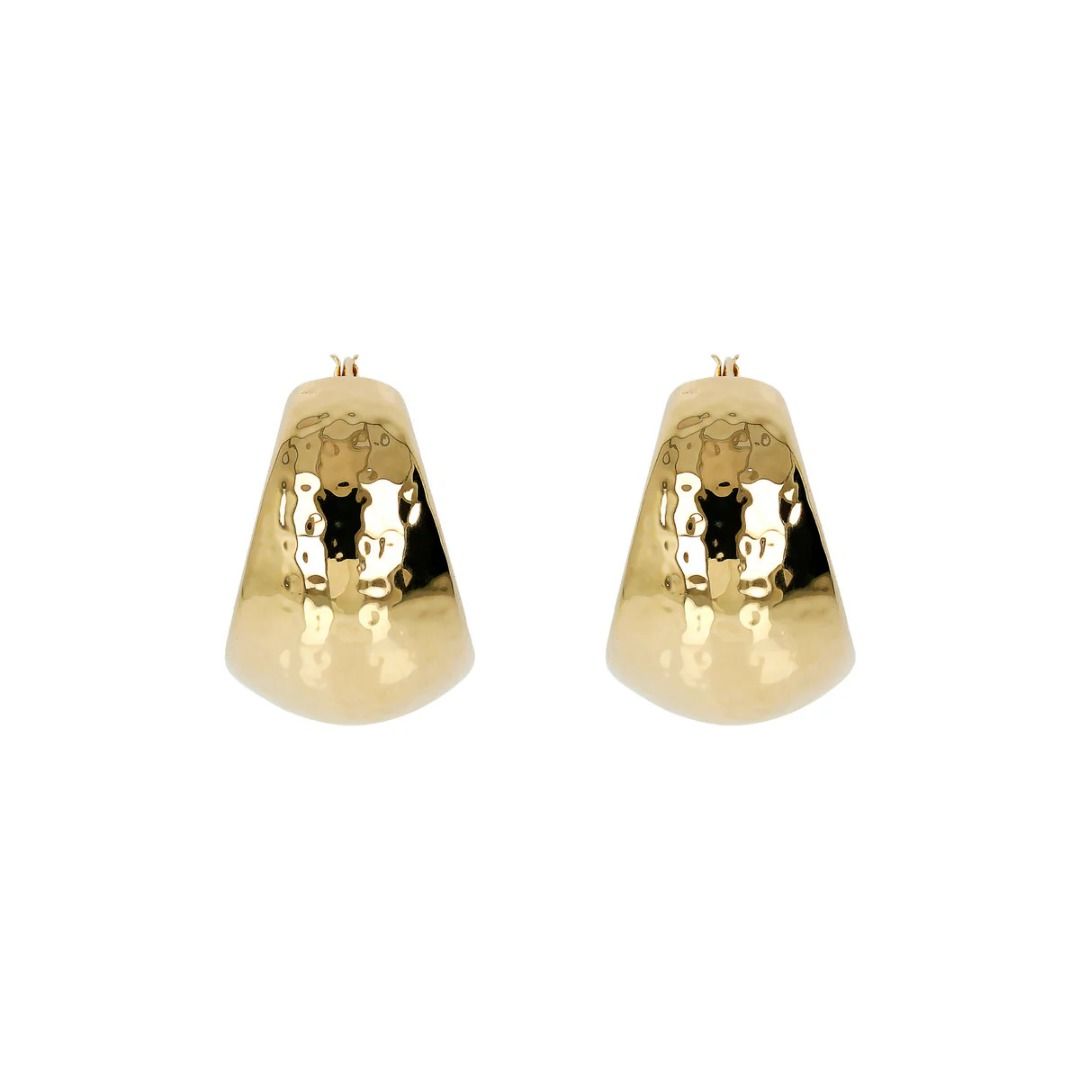 Pendientes de aro etruscos martillados con diseño degradado
