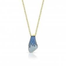 Dream Necklace with Blue Zircon Pavé