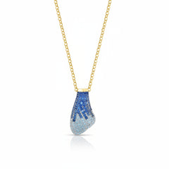 Collar Dream con pavé de circonitas azules