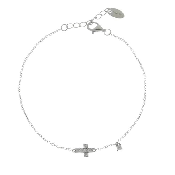 Bracciale Amen Con Croce E Zircone Pendente BRCRBBZ3