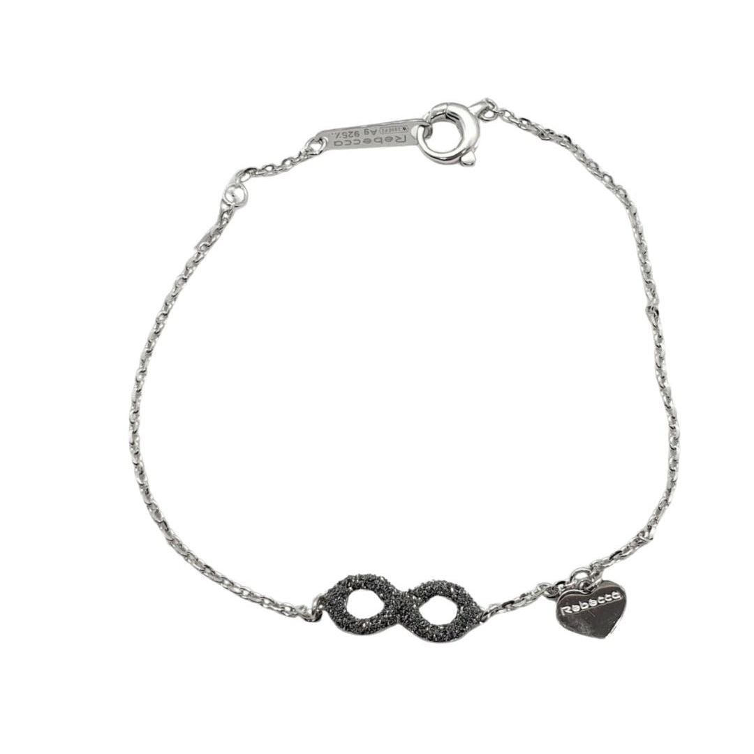 Rebecca Jolie Infinity Bracelet in Silver and Diamond Dust