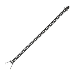 Albert M. Grumetta Chain Bracelet With Black Spinel Pavé