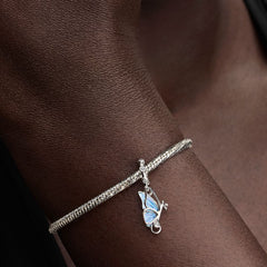 Pandora Butterfly and Key Pendant Charm "Unlock Tomorrow"