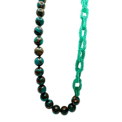 Collana Rajola Tecna con Gold Stone, Agata e Madreperla 54-682-7