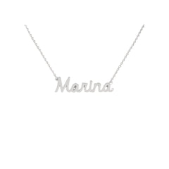 Collana Nome Marina In Acciaio 316 -