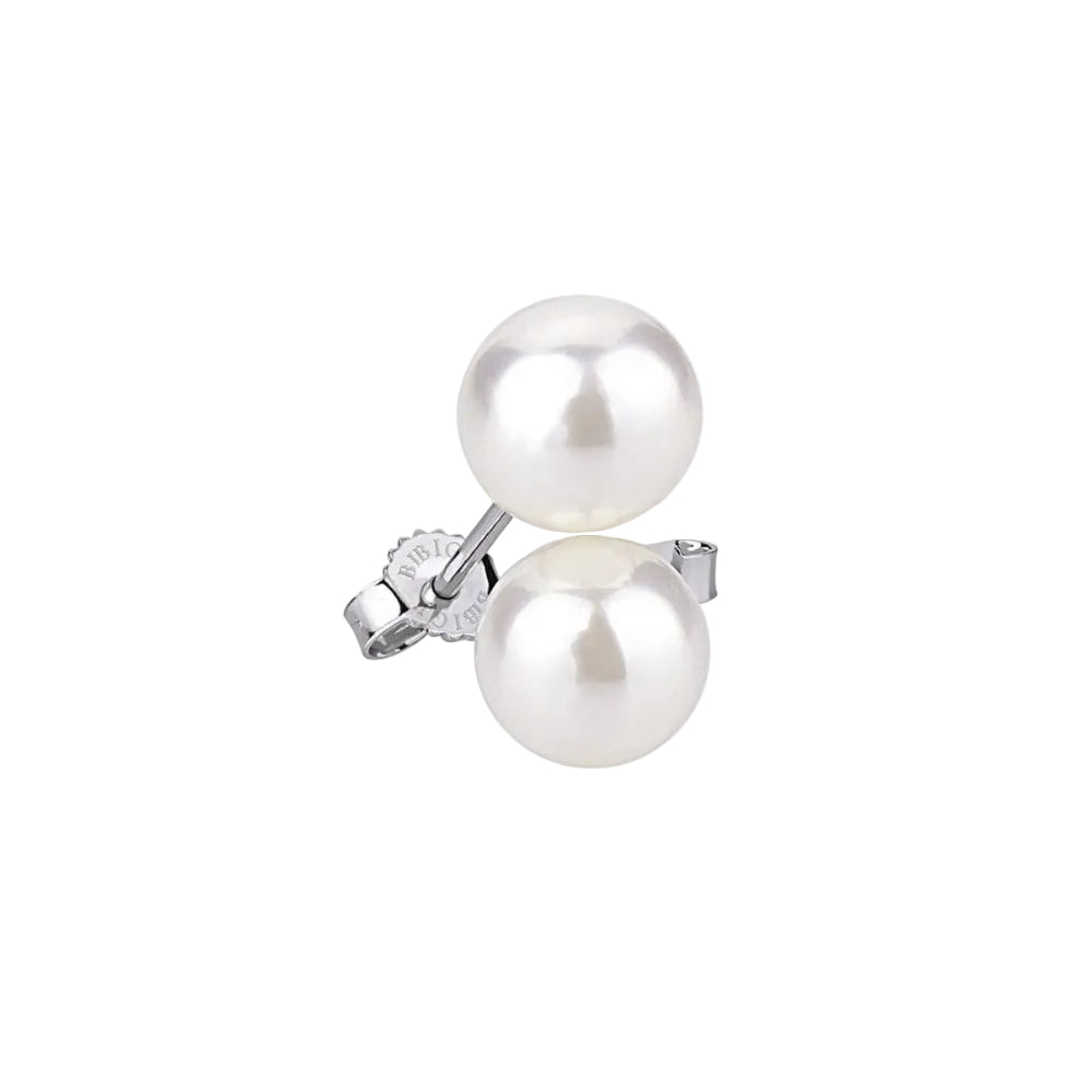 Orecchini Bibigì In Oro Bianco Con Perle Fresh Water -