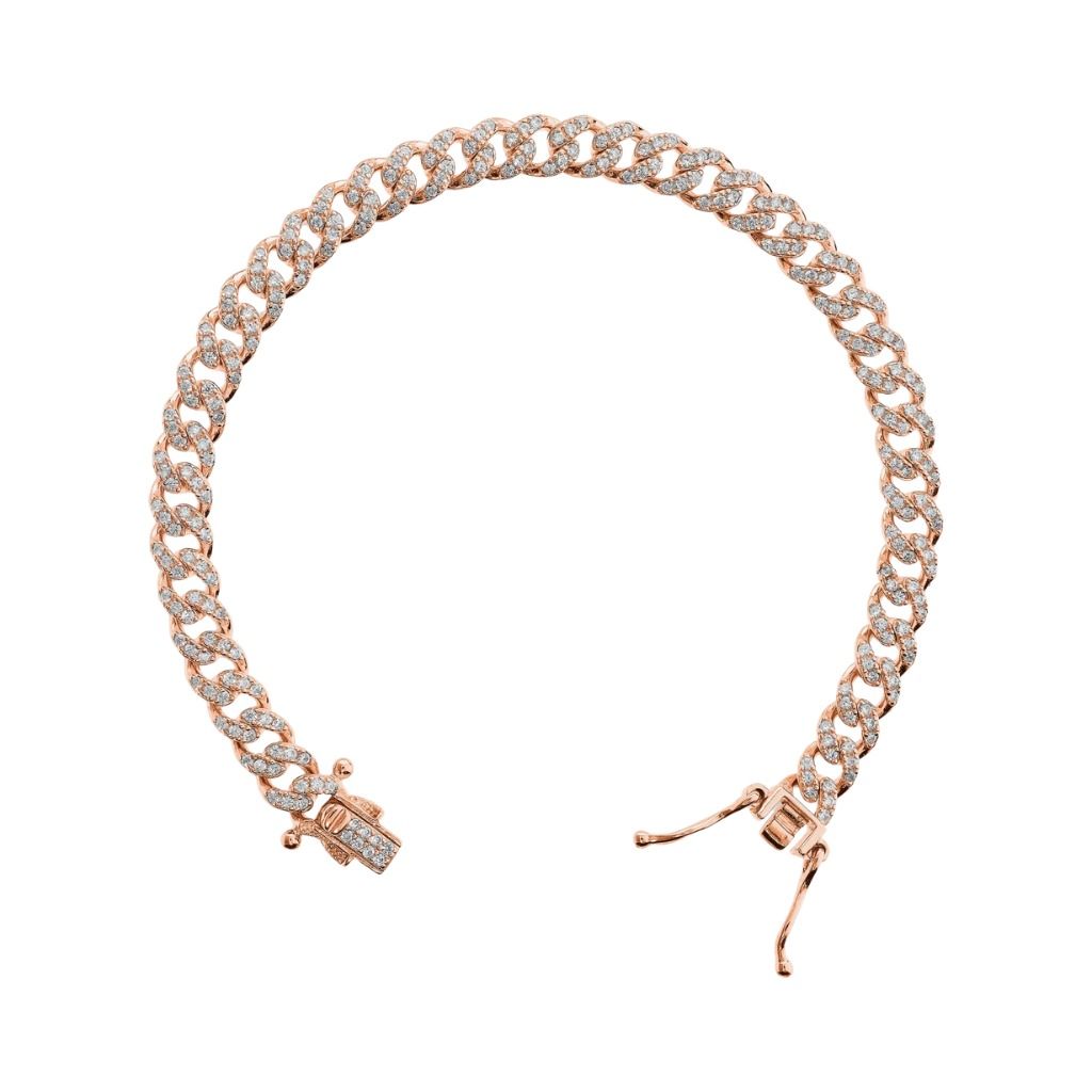Bronzallure Grumetta Bracelet with Cubic Zirconia -