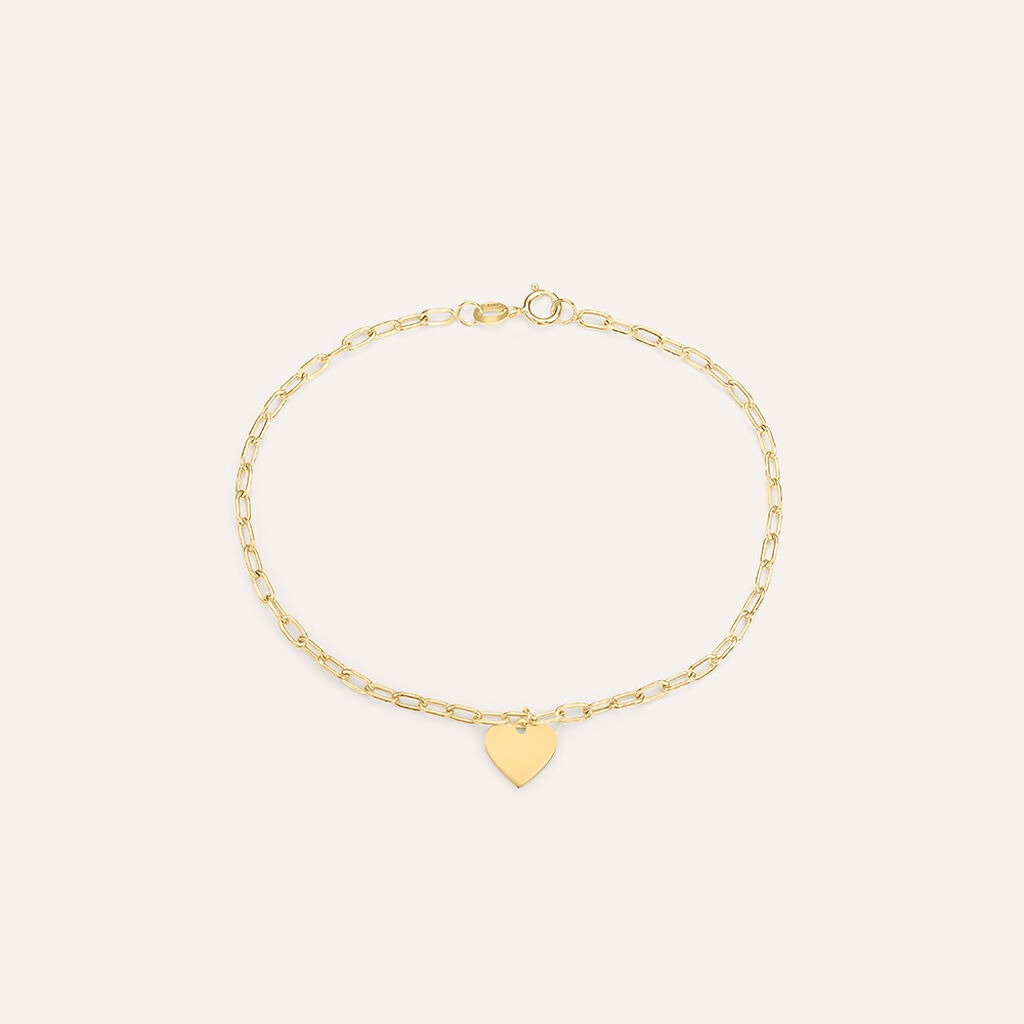 Bracciale Stroili Cuore Oro Giallo 9 KT 18 cm 1429152