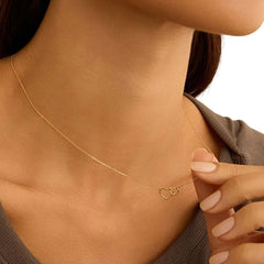 Collana Stroili Doppio Cuore Beverly Oro Giallo 9 KT 1428568