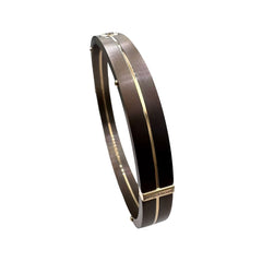 Bracciale Giorgio Visconti da Uomo in Titanio Oro e Diamante -