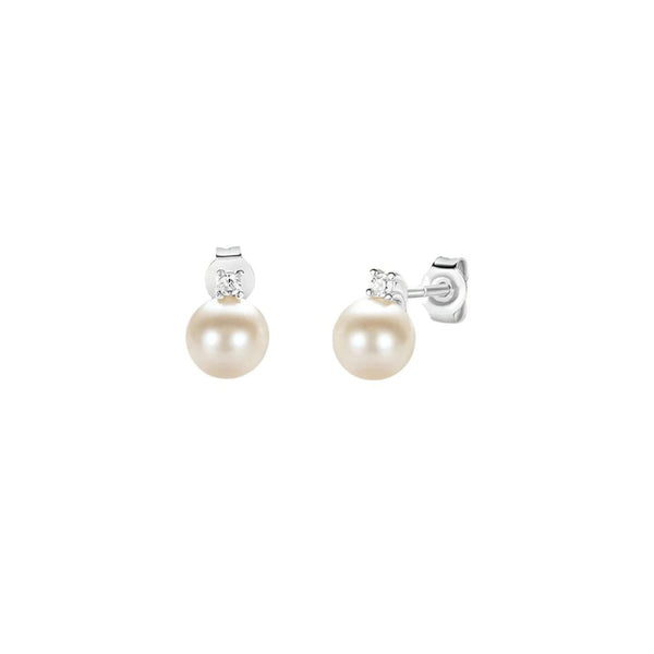 Orecchini Stroili Lobo Gabrielle Oro Bianco 9 KT Perla D'Acqua Dolce 6/6,5 mm 1413473