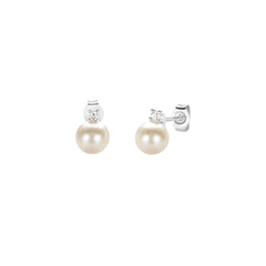 Orecchini Stroili Lobo Gabrielle Oro Bianco 9 KT Perla D'Acqua Dolce 6/6,5 mm 1413473