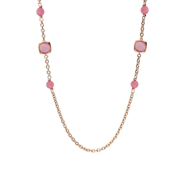 Collana Lunga Maglia Rolo e Pietre Effetto Occhio di Gatto WSBZ02612.RCE