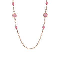 Collana Lunga Maglia Rolo e Pietre Effetto Occhio di Gatto WSBZ02612.RCE