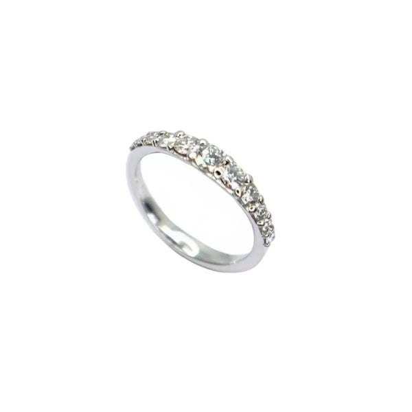 White Gold Graduated Eternity Ring with Diamonds
