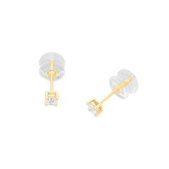 Stroili Claire Yellow Gold 9 KT Cubic Zirconia Stud Earrings 1412069