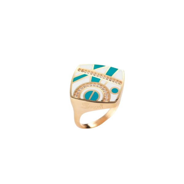 Anello Sogni Smaltato Turchese AN0882GA