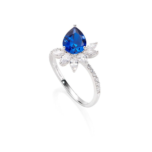 Anello Stardust In Argento Con Zirconi Bianchi E Blu R1FIBBLBZ