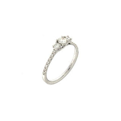 Mirco Visconti Trilogy Ring with Diamonds and Brilliant Cuts on the Shank