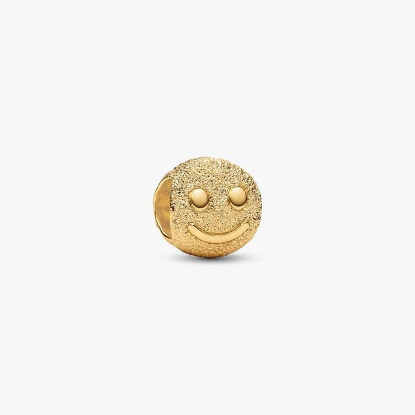 Mini Charm Pandora Smile Effetto Diamantato Placcato Oro 14 KT 764526C00