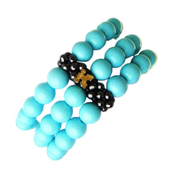 Pulsera Rajola Charlotte con pasta de turquesa y hematita