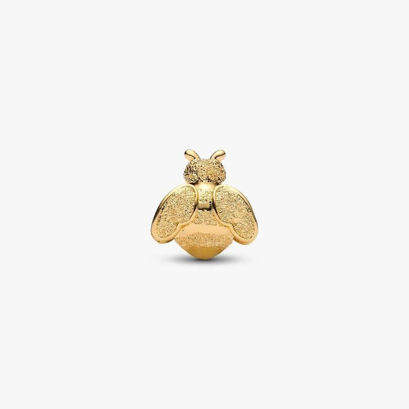 Pandora Mini Charm Bee Diamond Effect 14K Gold Plated