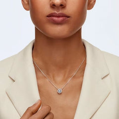 Collar Swarovski One Round Cut, azul
