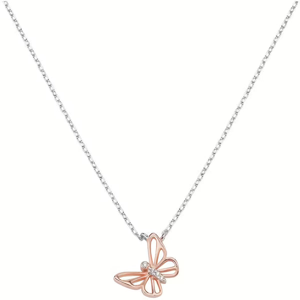 Collana Amen Farfalla Rosè Con Zirconi CLBUBRBZ