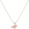 Amen Butterfly Rose Necklace with Zircons