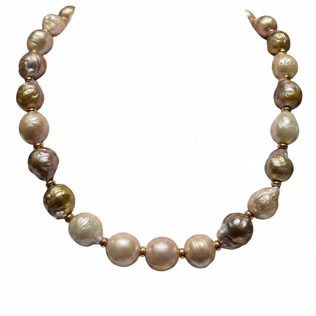 Collana perle barocche luce migliorata