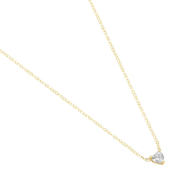 Collana Stroili Punto Luce Cuore Claire Oro Giallo 9 KT Cubic Zirconia 1426776