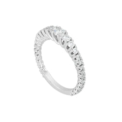 Golay graduated band with natural diamonds, 0.82 ct. G VS
