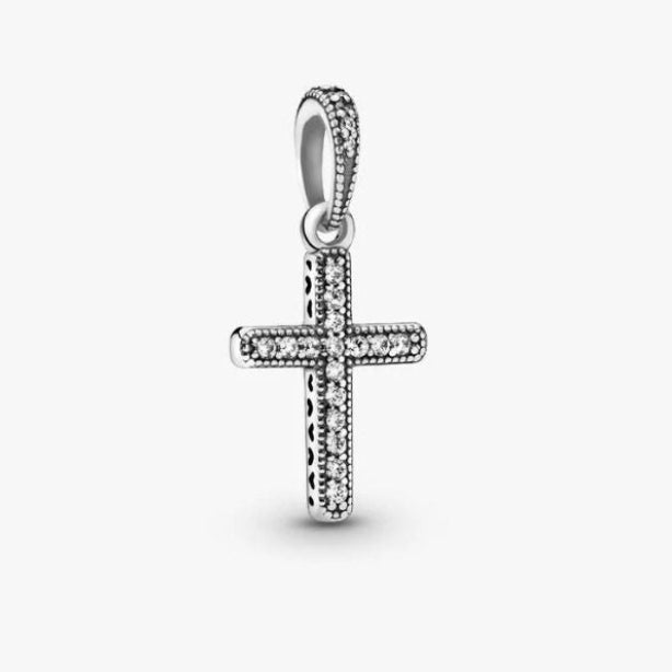 Charm Pandora Colgante Cruz Luminosa Blanca