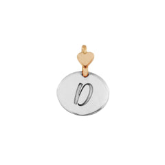 Dodo Mariani Initial Charm in Silver and 9K Yellow or Rose Gold
