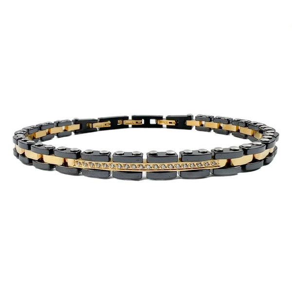 Pulsera Zancan de acero y cerámica de alta tecnología