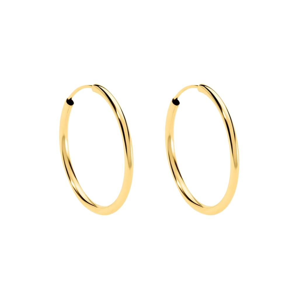 Toujours 9 KT Yellow Gold Hoop Earrings 22 mm 1401734