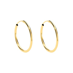 Toujours 9 KT Yellow Gold Hoop Earrings 22 mm 1401734
