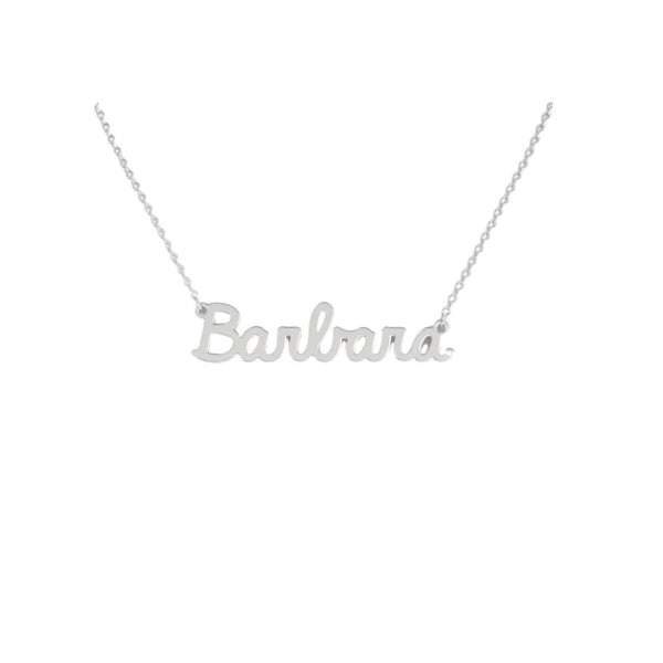 Collana Nome Barbara In Acciaio 316 -