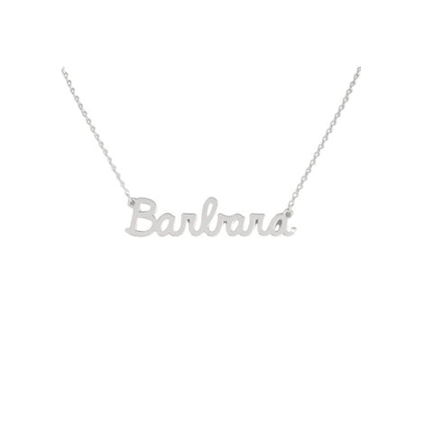 Collana Nome Barbara In Acciaio 316