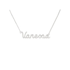 Collar con el nombre Vanessa en acero inoxidable 316