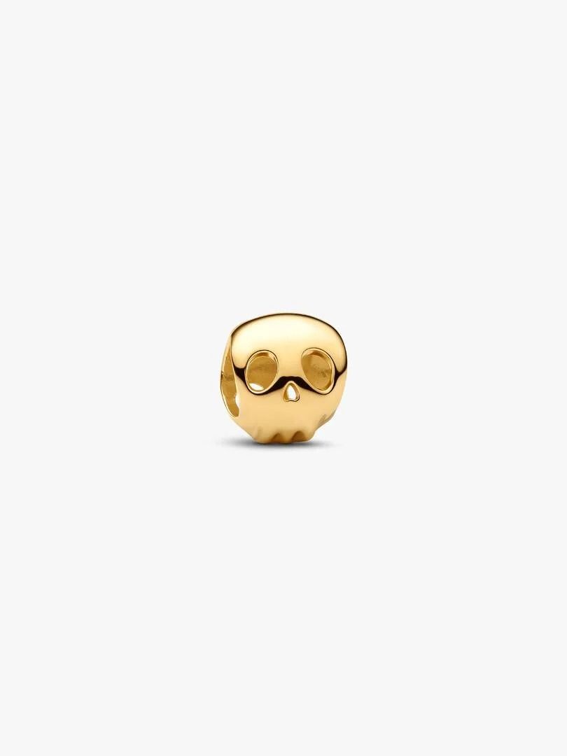 Charm Pandora Mini Calavera Chapado en Oro de 14K